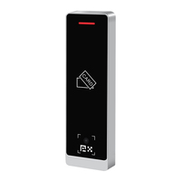 Lector de Acceso Todo en Uno con Código QR, RFID de 125kHz/13.56MHz, Combo Wiegand 26-64Bit, RS485, IP66, Carcasa Metálica, Tarjetas EM++, 1-4cm