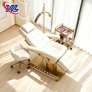Table de massage électrique chauffante de luxe pour salon de beauté et spa, fauteuil médical de podologie, <span class=keywords><strong>lit</strong></span> de soin esthétique pour esthéticienne, visage et cils - Product Image 4