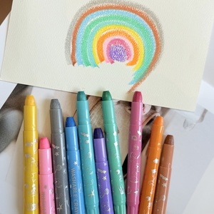 <span class=keywords><strong>Pastelli</strong></span> in Gel scintillante arcobaleno per bambini e adulti-Set di 10 pennarelli Glitter acquerello per superfici in vetro e carta - Product Image 2