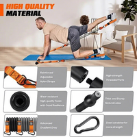 Bandes de Résistance Élastiques pour Exercices, Tubes de Tension, Cordes de Yoga, Élastomère Thermoplastique, Expander, Kit Barre de Pilates