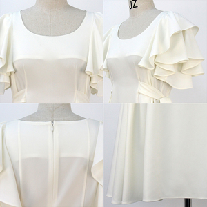 <span class=keywords><strong>Vestido</strong></span> Midi Elegante <span class=keywords><strong>de</strong></span> Verano para Mujer - <span class=keywords><strong>Vestido</strong></span> con Volantes en las Mangas, Cuello Cuadrado, Lazo en la Cintura y Corte Evase - Product Image 5