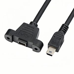 <b>Mini</b> <b>Usb</b> Male <b>To</b> Female Extension Cable With Screw Holes T Type Data Connector - Product Image 4