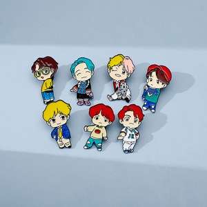 Fabrik-Großhandelspreis für Koreanische Kpop BTS Metall-Emaille-Anstecknadeln, Broschen und Abzeichen für Kleidung, Taschen, Mützen und Hüte für Fans - Product Image 2