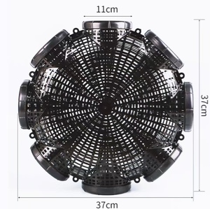 Cage <span class=keywords><strong>à</strong></span> anguilles renforcée de qualité supérieure, filets en plastique pour l'élevage de poissons, pour la capture d'anguilles et de loches dans les rivières et les lacs, pour la pêche en bateau - Product Image 3