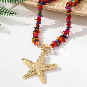 Collar de Moda Kaimei 2026, Collar Bohemio con Estrella Grande, Collar de Piedras Naturales con Cuentas de Oro de 18k para Mujer - Product Image 3