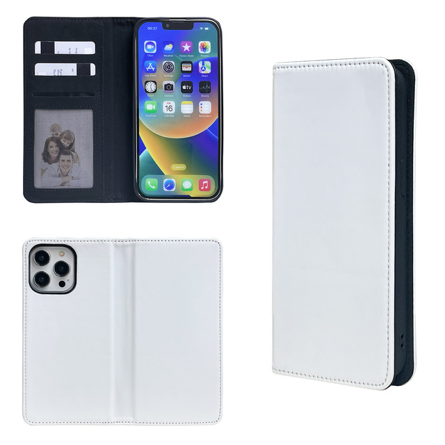 Printable PU Leather Cell Phone Case Blank Flip Cover Sublimation Phone Wallet with Card Slot