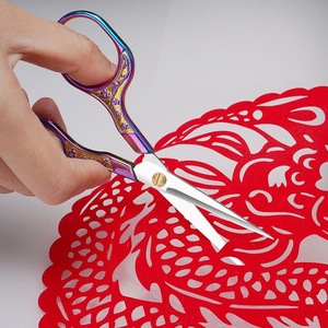 Retro cross-stitch scissors, handmade embroidery scissors, stainless steel scissors, thread trimmers, portable <b>small</b> household - Product Image 1