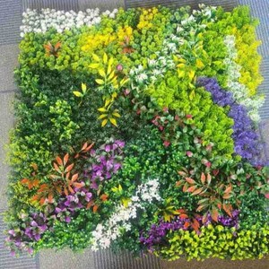 LO-949 Vente en gros Panneau mural végétal artificiel 1x1m résistant aux UV pour la décoration de jardin et l'aménagement extérieur - Product Image 2