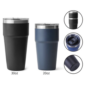 Stainless Steel Tumbler 20oz 30oz Insulated Travel Mug For Coffee Water On The Go - Product Image 1