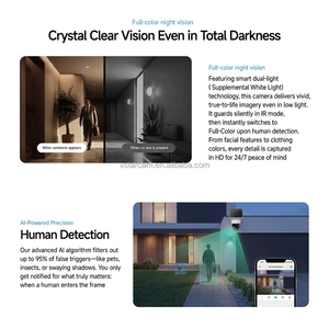 Caméra solaire 4G 3MP AOV à très faible consommation d'énergie, enregistrement 24/7, alerte IA pour humains et animaux, audio bidirectionnel, vision nocturne, prix d'usine AG30 - Product Image 3