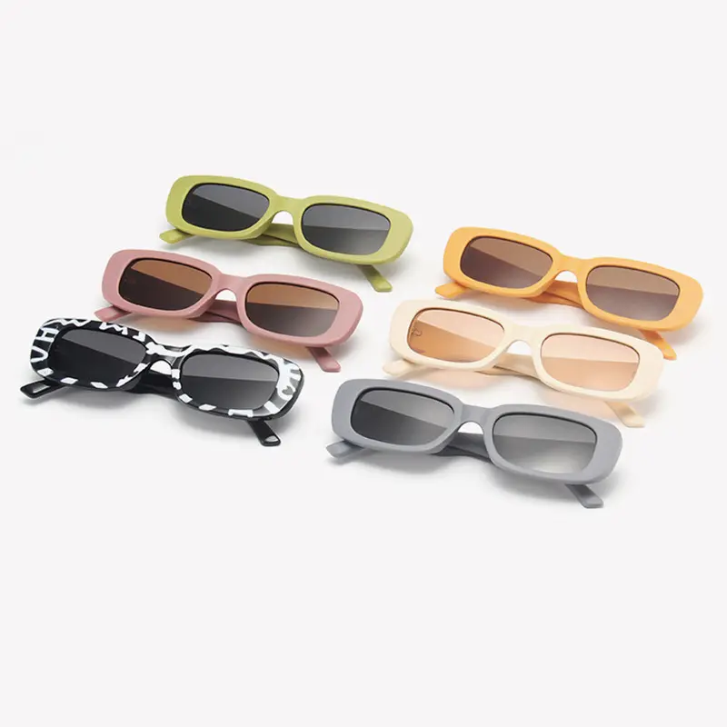 Classic Retro STYLISH SUNGLASS Women Brand Vintage Rectangle Sun Glasses Clear Black Lens Eyewear Multicolor Sunglasses For men