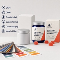 Gummies de créatine monohydrate 5g en gros pour la nutrition sportive, complément alimentaire pour adultes, fabrication OEM