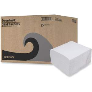 Servilletas de Papel Blancas Suaves y Absorbentes con Diseño Impreso Boardwalk 8307W, 17 x 17 Pulgadas, 3000 Unidades por Caja - Product Image 4