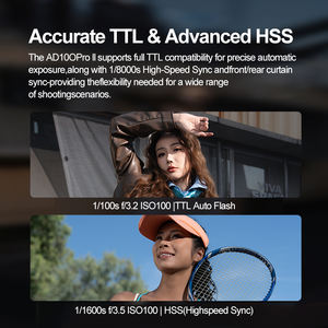 Flash de Fotografía <span class=keywords><strong>Godox</strong></span> AD100 Pro II de 100 Ws, 2.4G TTL, Flash Estroboscópico HSS de 1/8000, Flash de Bolsillo con Batería de Litio de 2600 mAh - Product Image 3