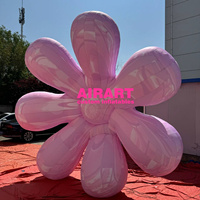 Accessoires de sakura gonflables, accessoires de fleurs roses gonflables, ballon à air gonflable de fleur de décoration de bâtiment de mur