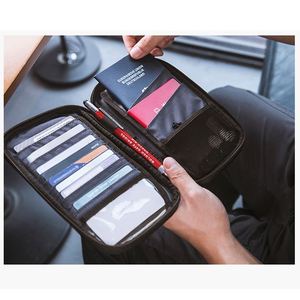 Portefeuille de voyage multifonctionnel personnalisé avec logo, porte-passeport RFID, organiseur de documents, porte-cartes de crédit, porte-argent - Product Image 5