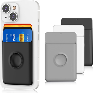 Centro móvil original de alta calidad 3M adhesivo anticaída en la billetera del teléfono logotipo personalizado tarjetero de silicona para iPhone - Product Image 1