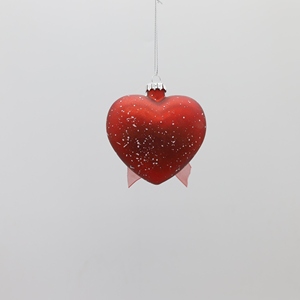 Christmas Tree Hanging Glass <b>Material</b> Ornament Hand Blown <b>Red</b> Glass Heart Home Decoration - Product Image 4