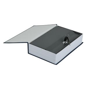 Coffre-fort livre HYYSAFE bleu avec serrure à clé, type coffre-fort à clé pour argent et objets de valeur - Product Image 4