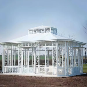 Veranda Esterna in Stile Vittoriano Facilmente Assemblabile Serra da Giardino con Design Elegante in Vetro Temperato in Vendita - Product Image 1