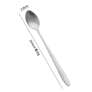 Colher de Mistura de Aço Inoxidável com Cabo Longo de 19,6cm, Polida, Segura para Lava-Louças, Ideal para Café, Coquetéis, Chá com Leite e Chá Gelado, Perfeita para Brindes - Product Image 5