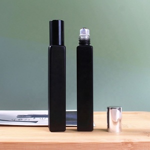 10ml Portable Roll on Square Glass Essential Oil <b>Perfume</b> Roller Ball Glass <b>Bottle</b> - Product Image 5