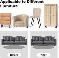 Schwerlast-Möbelfüße im Mid-Century-Modern-Stil, Mattschwarze Metallbeine, Schräg Abgeschrägte Konische Beine Set