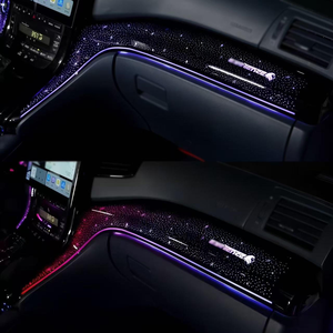 Système d'éclairage ambiant pour voiture SJC LHD/RHD 64 couleurs pour <span class=keywords><strong>Toyota</strong></span> Alphard série 20 2008-2015, éclairage LED ciel étoilé 12V, systèmes d'éclairage automobile - Product Image 2