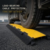Pare-chocs de circulation à 3 canaux en caoutchouc vulcanisé, robuste, résistant aux hautes températures, vitesse de 10-15 mph, portable et fixe