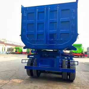 Semi-remorque benne arrière en U de haute qualité, 2/3/4 essieux, capacité de charge 30/40/50 tonnes, pour déchargement arrière / camion-benne basculant - Product Image 2