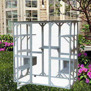 Gran casa de madera para gatos, refugio para gatos al aire libre con fácil entrada - Product Image 3