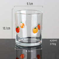 Open-mouth kristallen glazen 3D handgeperste bloemmotief gekleurde stippen gepersonaliseerde glazen bekers glazen kaarsenhouders creatieve glazen beker