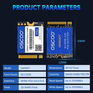M.2 2230 NVMe PCIe Gen3.0 SSD 512GB 1TB โซลิดสเตทไดรฟ์ภายใน SSD สำหรับแล็ปท็อปแท็บเล็ตแบบบาง - Product Image 3