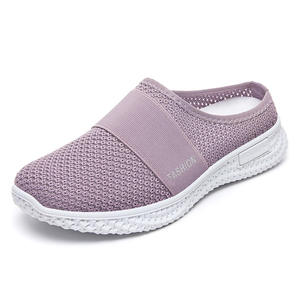 Zapatillas de deporte de estilo de baloncesto de suela blanda cómodas y transpirables ligeras para mujer, zapatos planos de malla hueca para deportes de verano para caminar - Product Image 3