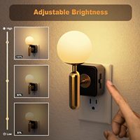 Veilleuse LED ZHILAI Mini, blanc chaud 3000K, à brancher, luminosité réglable, avec capteur, moderne, pour la décoration de chambre