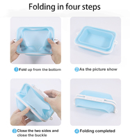 Contenants de stockage alimentaire en silicone pliables, réutilisables et étanches, sans BPA, sacs de stockage alimentaire en silicone multi-usages