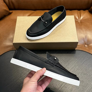 Zapatos de vestir de cuero genuino de alta calidad para hombre, mocasines casuales <span class=keywords><strong>con</strong></span> punta redonda, suela de goma antideslizante, ligeros, modelo Latitude. - Product Image 3