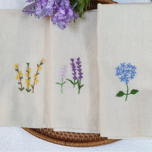 Embroidered Napkins for <b>Dinner</b> Table <b>Set</b> Manufacturer from India | Flax Linen Table Napkins Hemstitch Handmade Cloth Napkins - Product Image 6