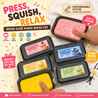 Jouet sensoriel anti-stress en PU auto-moussant OEM ODM en forme de gâteau, personnalisable avec logo et autocollant, jouet souple à remontée lente pour fêtes