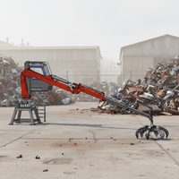 Grue de levage électrique hydraulique Mannick 1050 kg avec flèche de 10 m pour la manutention de ferraille, grue télescopique semi-pliable