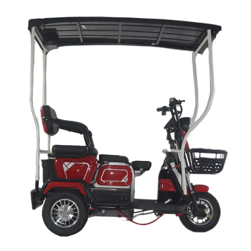 Good Quality Electric Tricycles With Solar Panel Motorized Tricycles Long Mileage Triciclo For Elderly