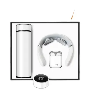 Articoli promozionali di supporto commerciale con logo vacuum cup Neck massage auricolare wireless 25th wedding anniversary gifts