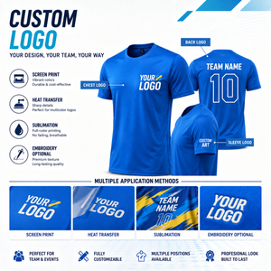 Camisetas Deportivas Personalizadas con Logotipo, 100% Poliéster, de Secado Rápido, al por Mayor, Lisas, Transpirables, para Impresión, en Grandes Cantidades - Product Image 2