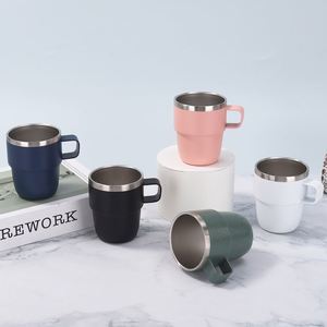 High-value Creative 304 Stainless Steel Thickened Double-layer Vacuum <b>Insulated</b> <b>Mug</b> Simple Design Portable Home/office Coffee - Product Image 1