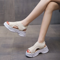 Sandales de plage d'été antidérapantes de haute qualité et tendance, sandales en tricot, sandales de créateurs pour femmes