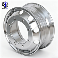 Jantes en alliage d'aluminium de type américain de 22,5x8,25, 22,5x7,5, 22,5x9, 22 pouces, personnalisées, 10 trous, pour pick-up, camionnette légère, remorque