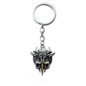 Juego llavero <span class=keywords><strong>Baldur</strong></span>'<span class=keywords><strong>S</strong></span> <span class=keywords><strong>Gate</strong></span> 3 Illithid gris colgante aleación llavero regalo de moda - Product Image 1