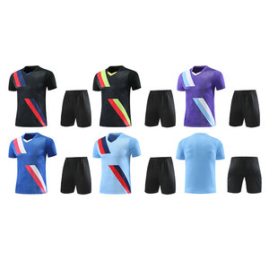 Maillot de football d'été style français, uniforme d'équipe personnalisé, vêtements de sport anti-humidité, unisexe adulte - Product Image 1