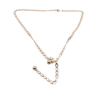 <span class=keywords><strong>Ceinture</strong></span> de soirée à la mode pour femmes Robe à bijoux <span class=keywords><strong>Ceinture</strong></span> à chaîne métallique à taille haute - Product Image 4