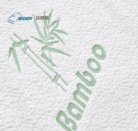 Protège-matelas toutes saisons 250 GSM en tissu jacquard de bambou, imperméable, respirant et antibactérien